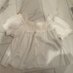 Doen Cream Puff Sleeve Square Neck Top